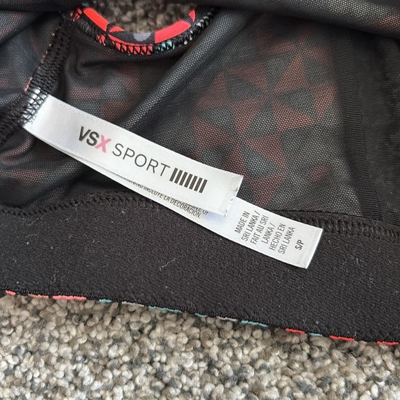 Victoria's Secret Sport High Neck Mesh Gym Yoga Sport Bra Blocked Dot - Picture 4 of 5